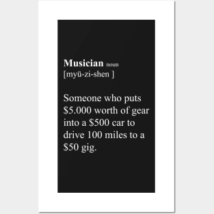 Musician funny definition white version Posters and Art